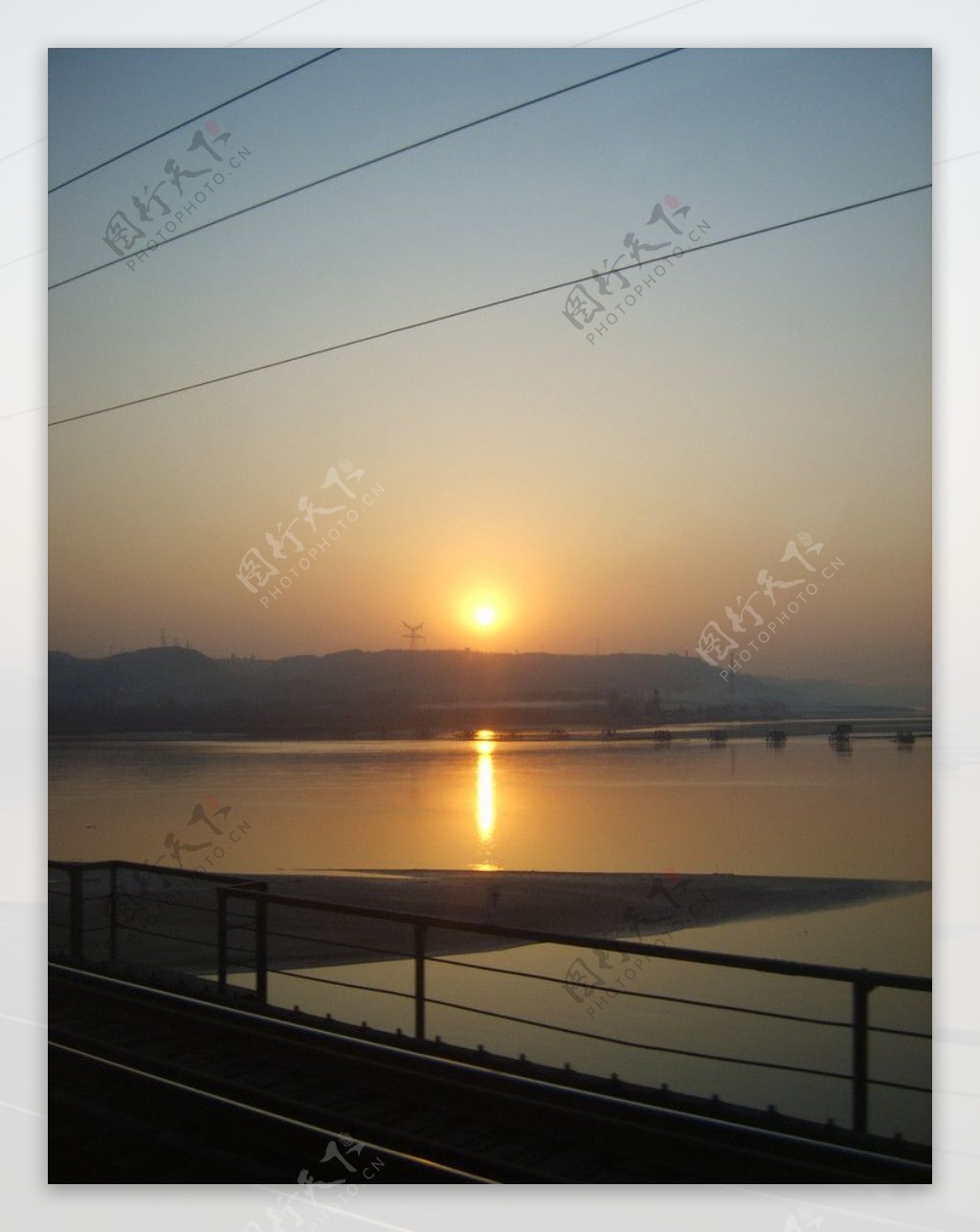 黄河黄昏落日图片