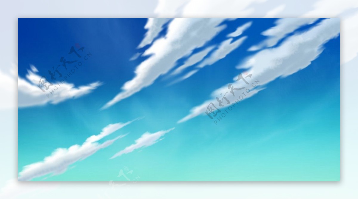 动画背景蓝天浮云图片