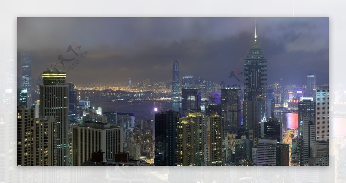 香港西环夜景图片