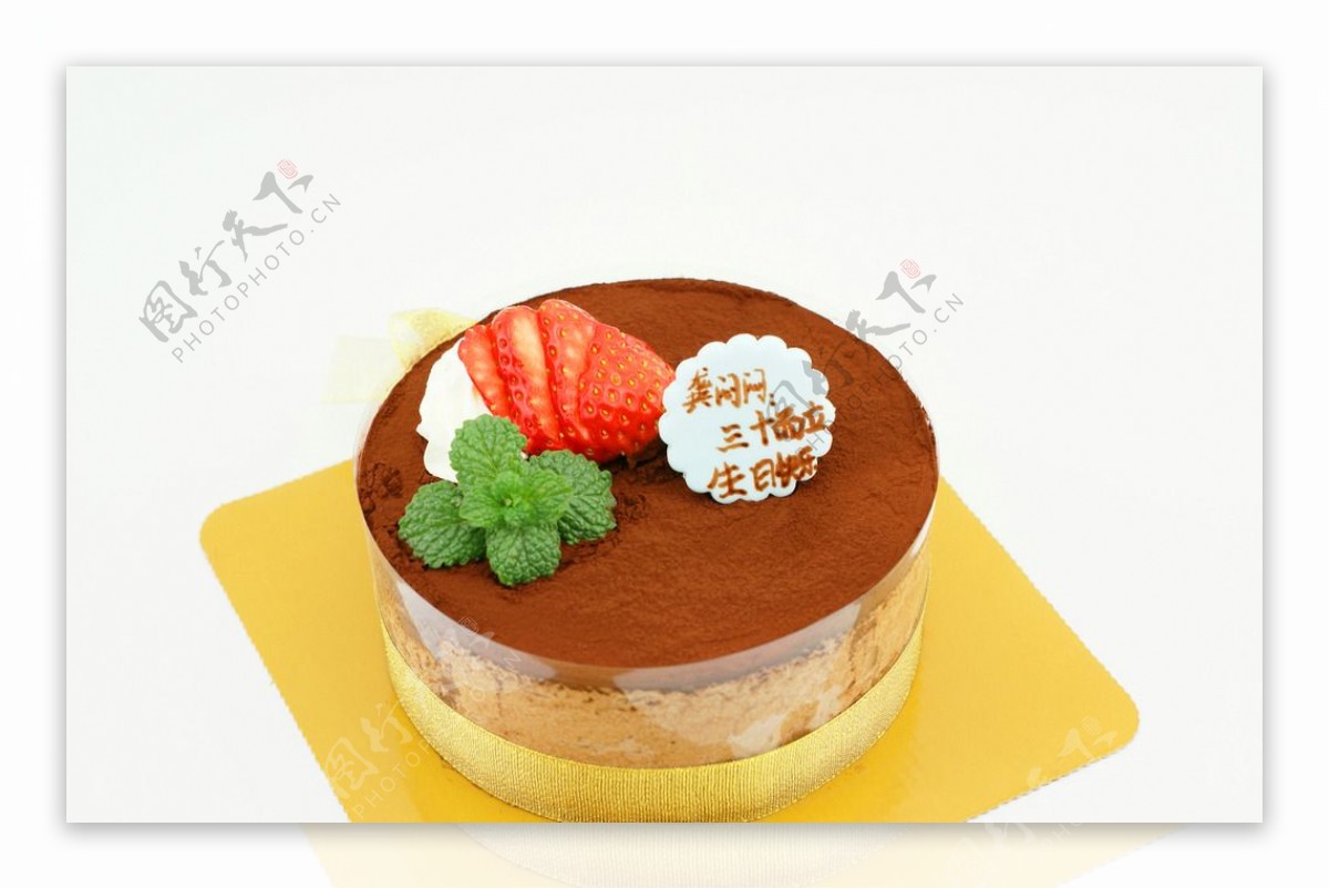 提拉米苏生日蛋糕图片