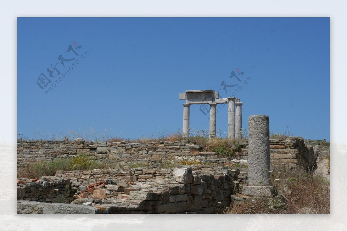 希腊提洛岛古迹遗址图片