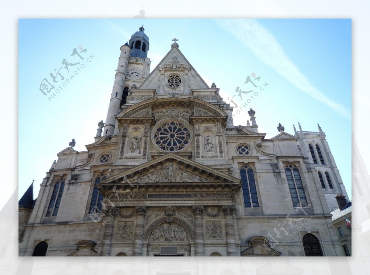 巴黎街景教堂图片