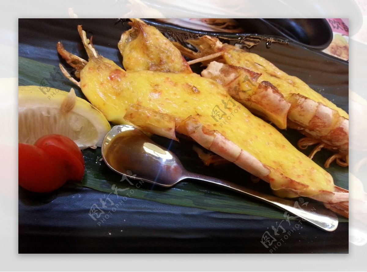 日式料理芝士焗虾图片