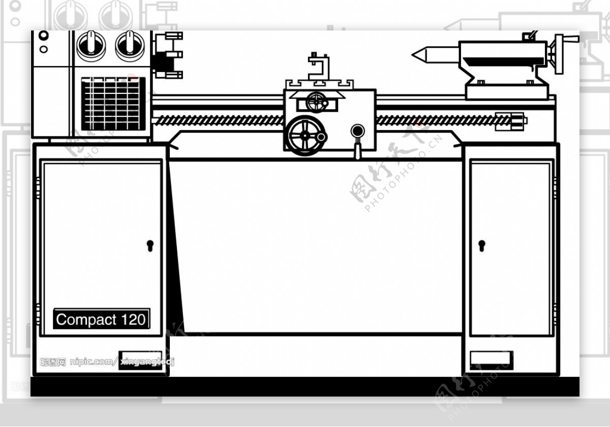 矢量车床图片