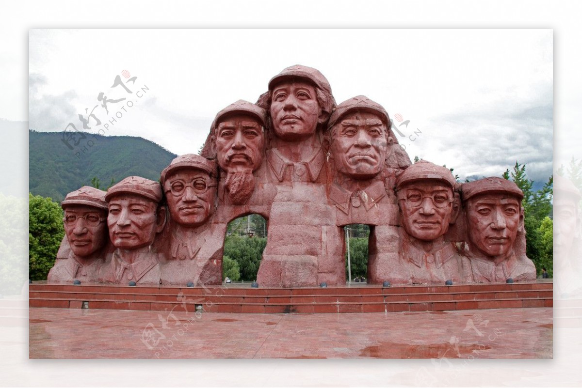 红军领袖群雕正面图片
