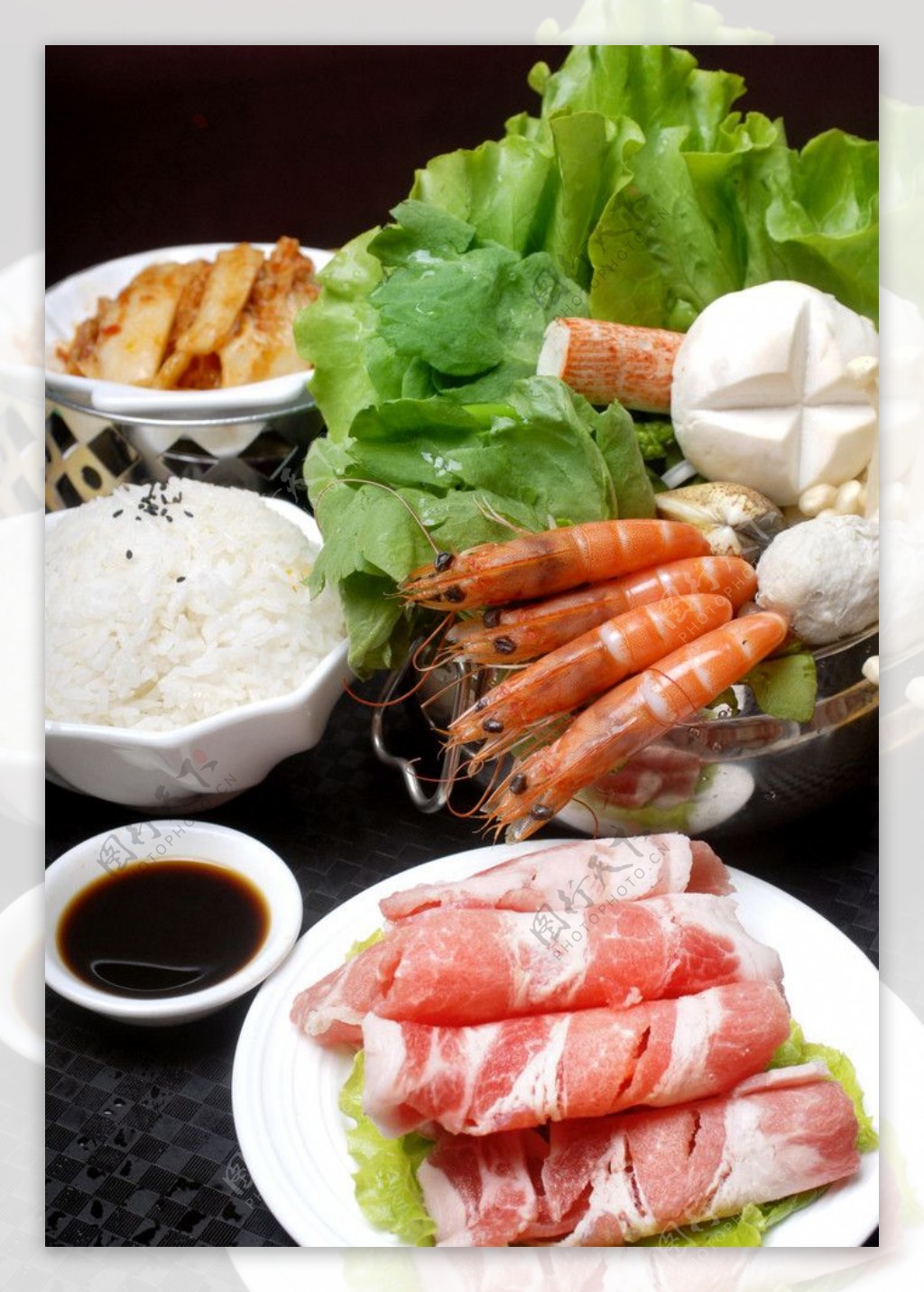 泡菜海鲜火锅图片