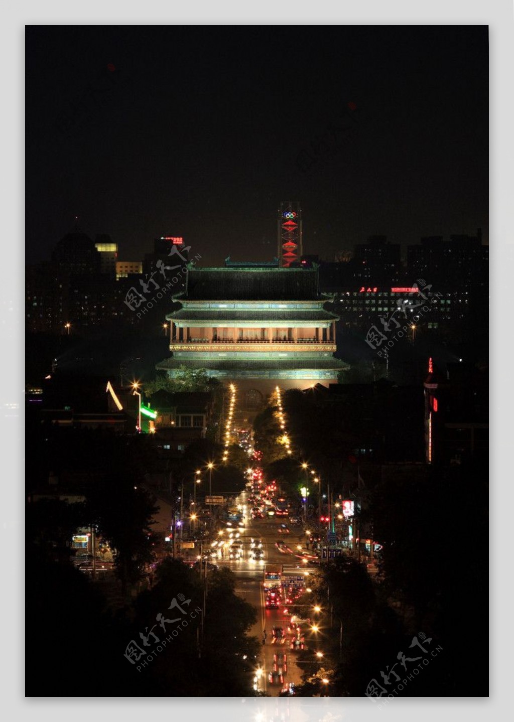 夜183北京地安门大街图片