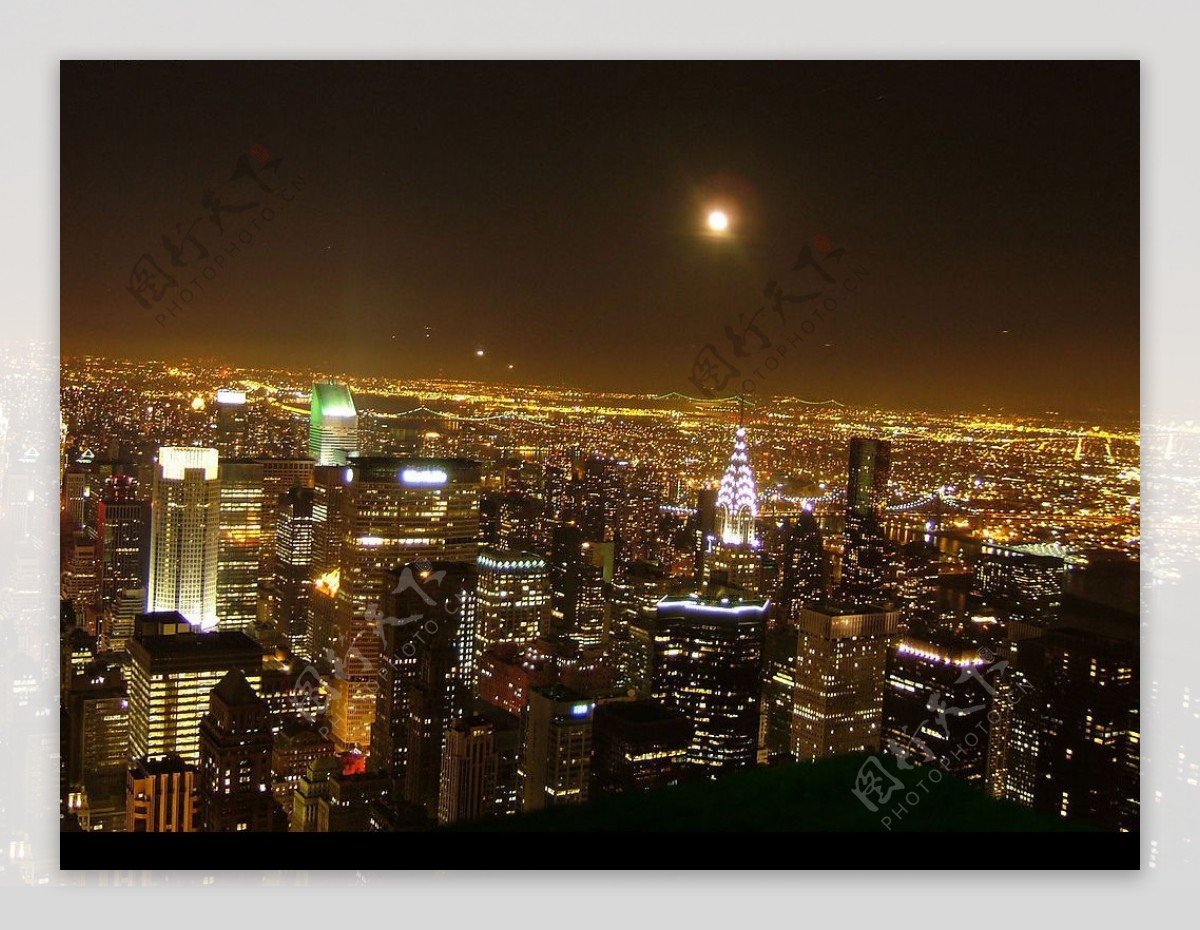 曼哈頓夜景图片