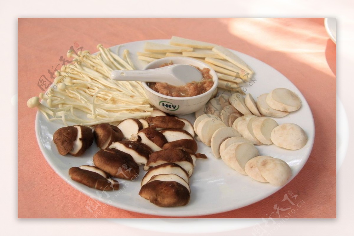 金针菇香菇美食素材传统美食图片