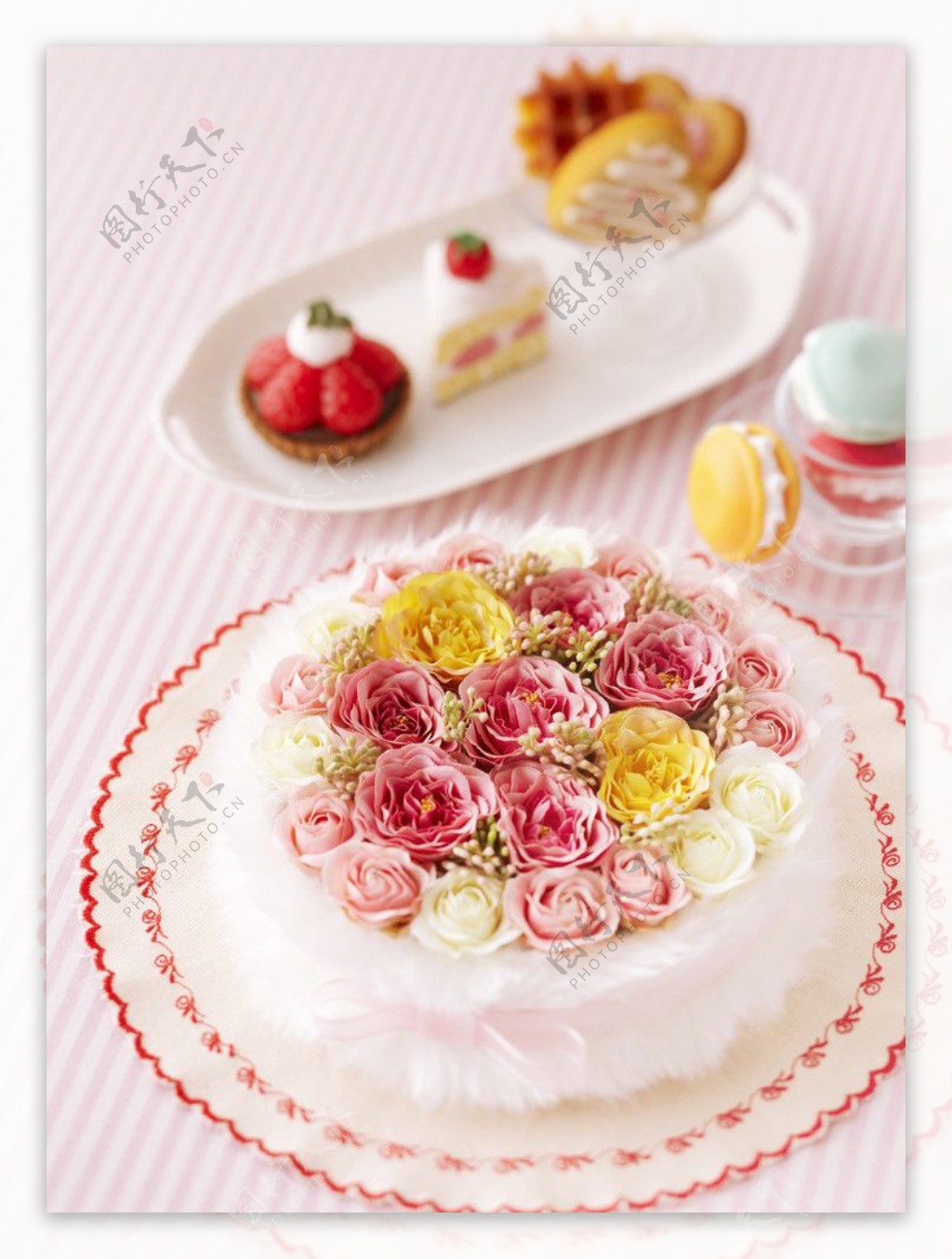 花卉蛋糕图片素材-编号15542070-图行天下