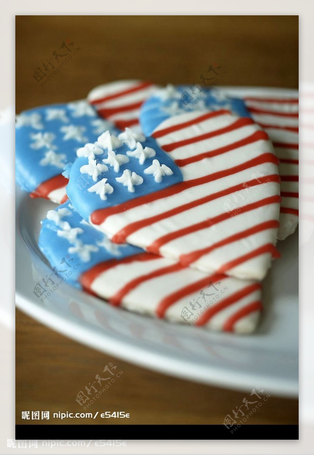 美国国旗造型饼干图片