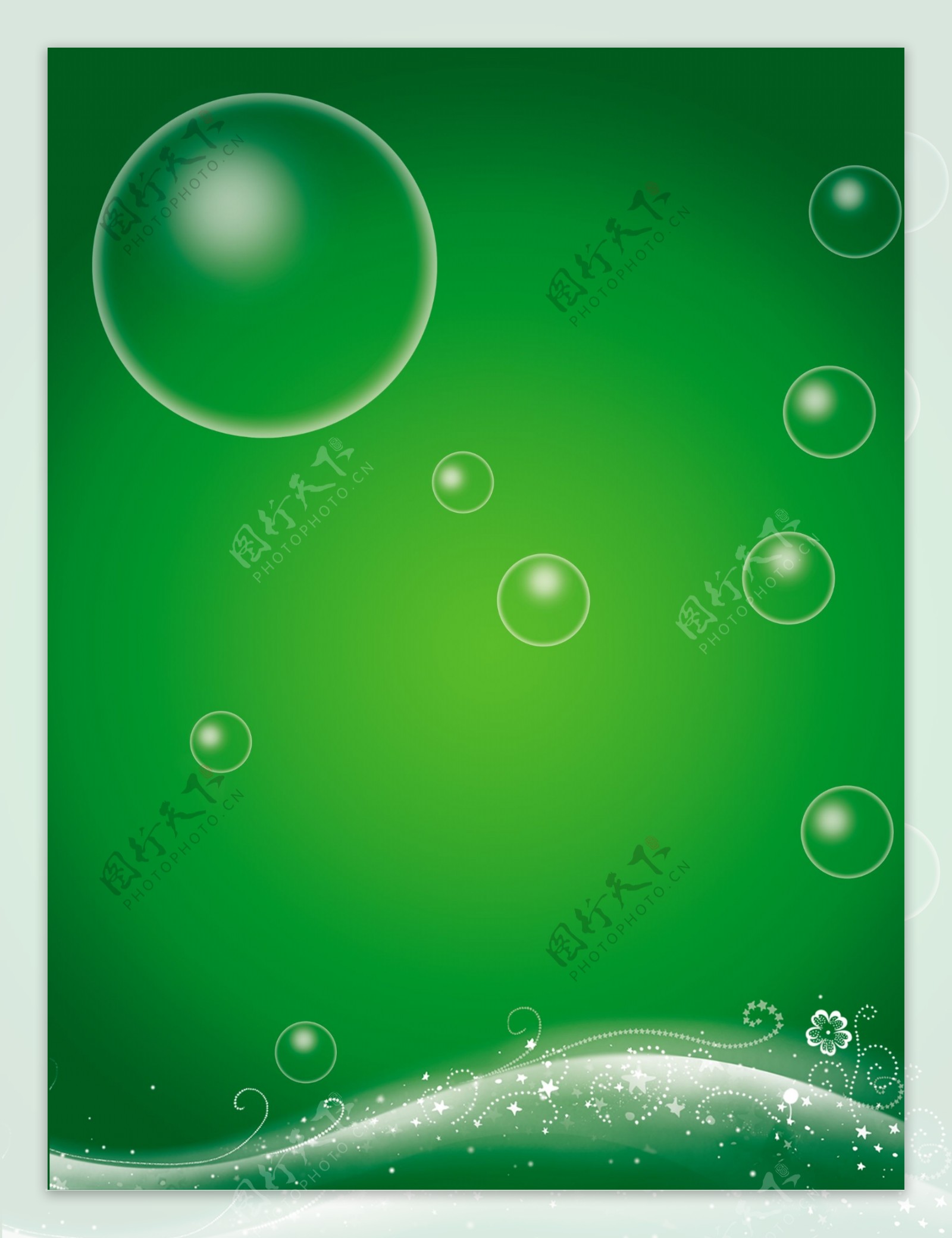 绿色泡泡背景图片
