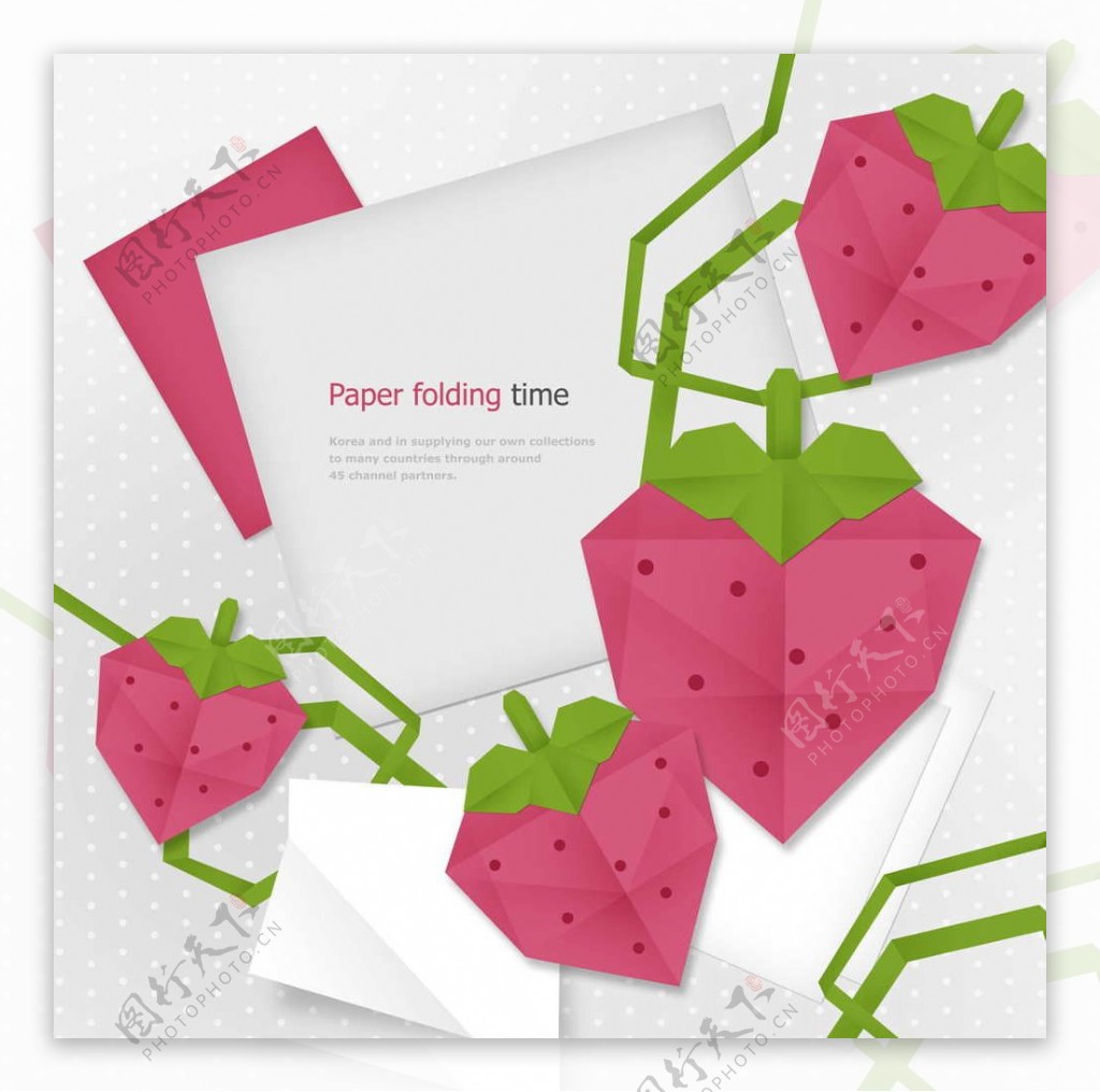 草莓折纸图片