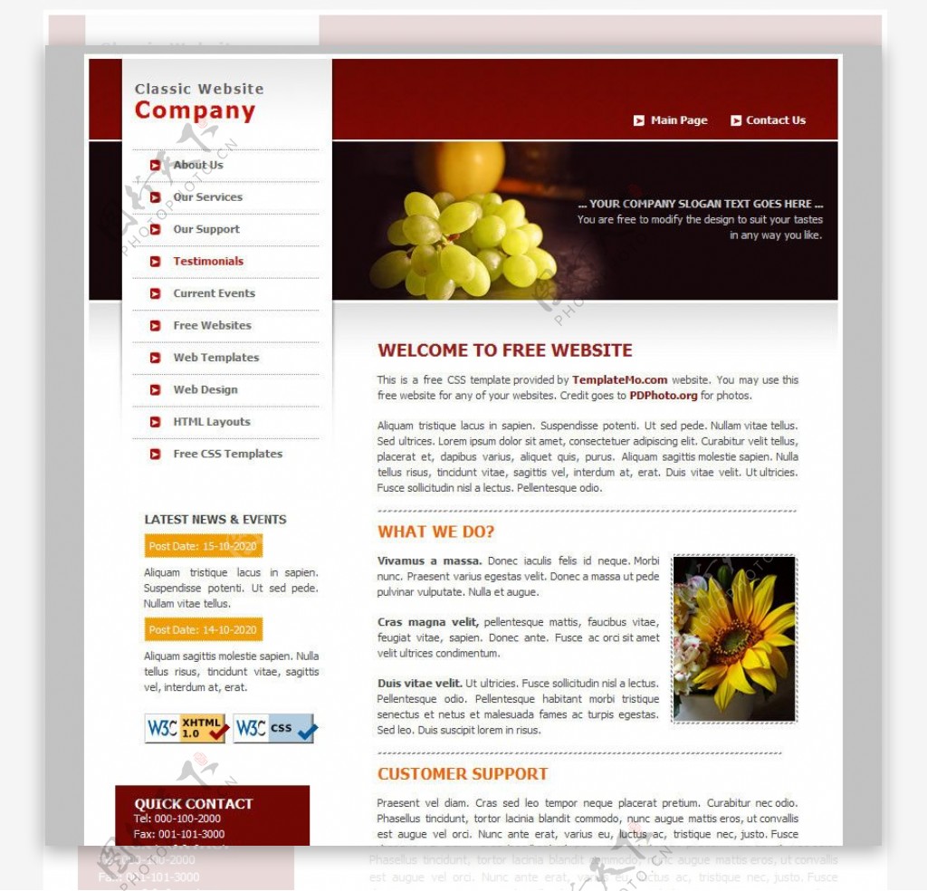 水果公司网站模版图片