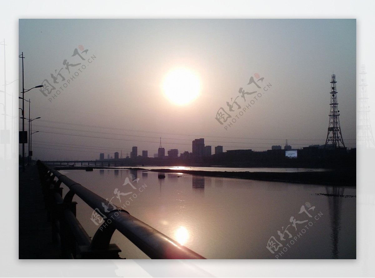 浑河夕阳图片