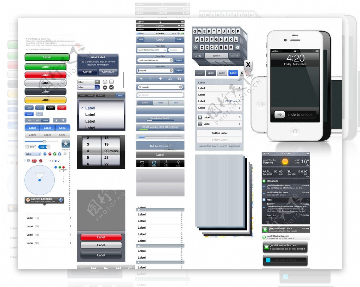 iphone4SiOS5系统应用UI大全图片