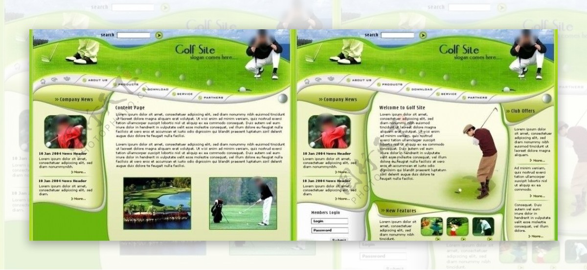 高尔夫球网页图片