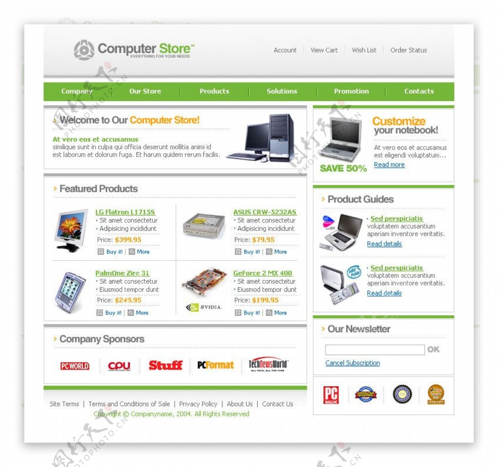 IT行业类数码产品网站图片