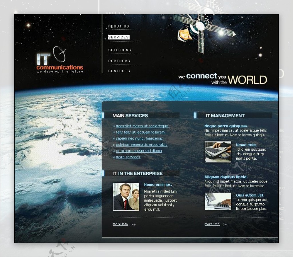IT科技网络网页设计模板图片