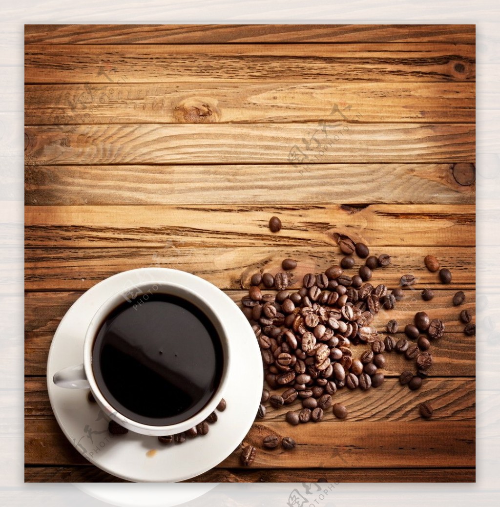 木纹咖啡咖啡豆图片