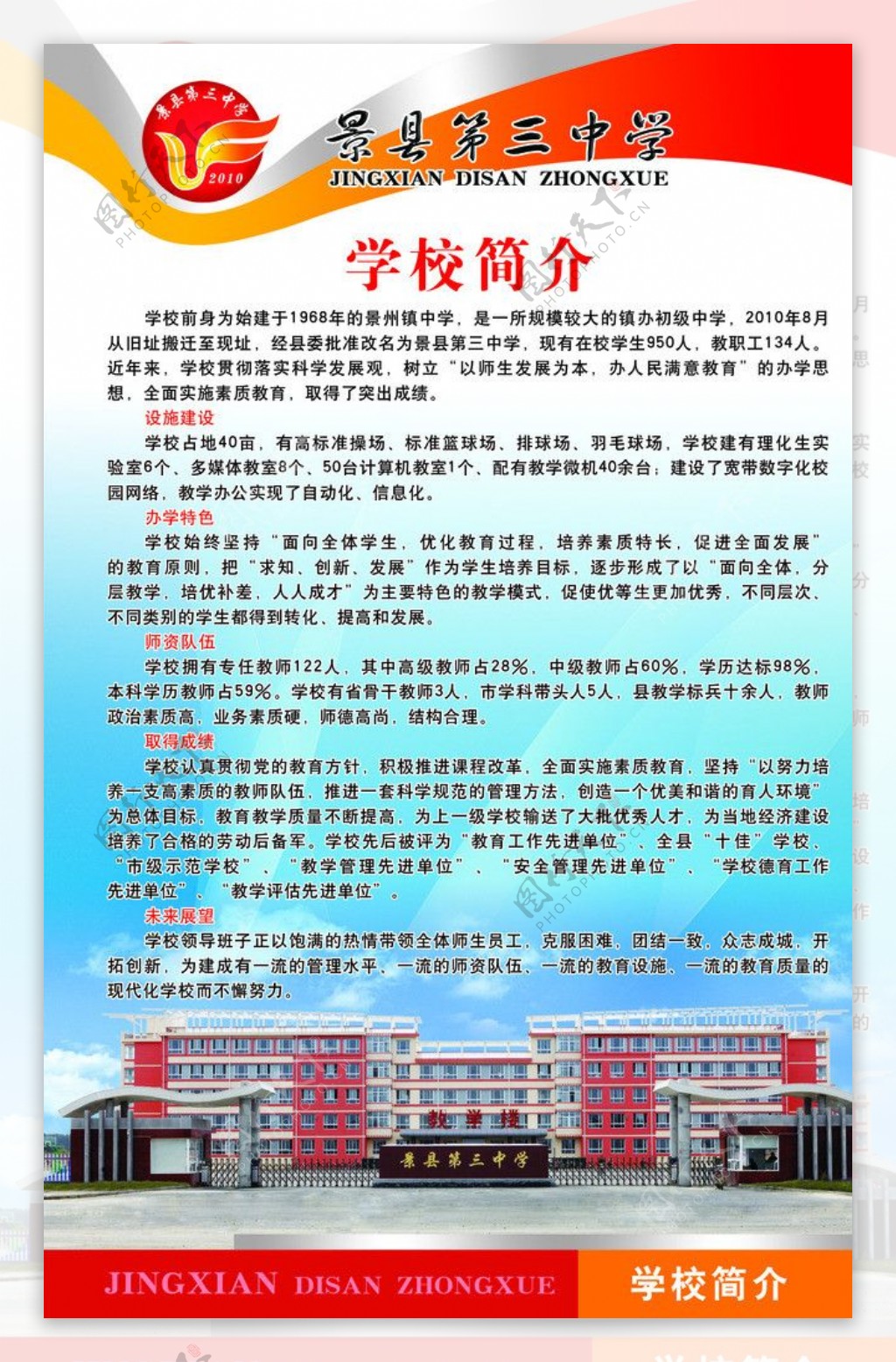 学校文化牌图片