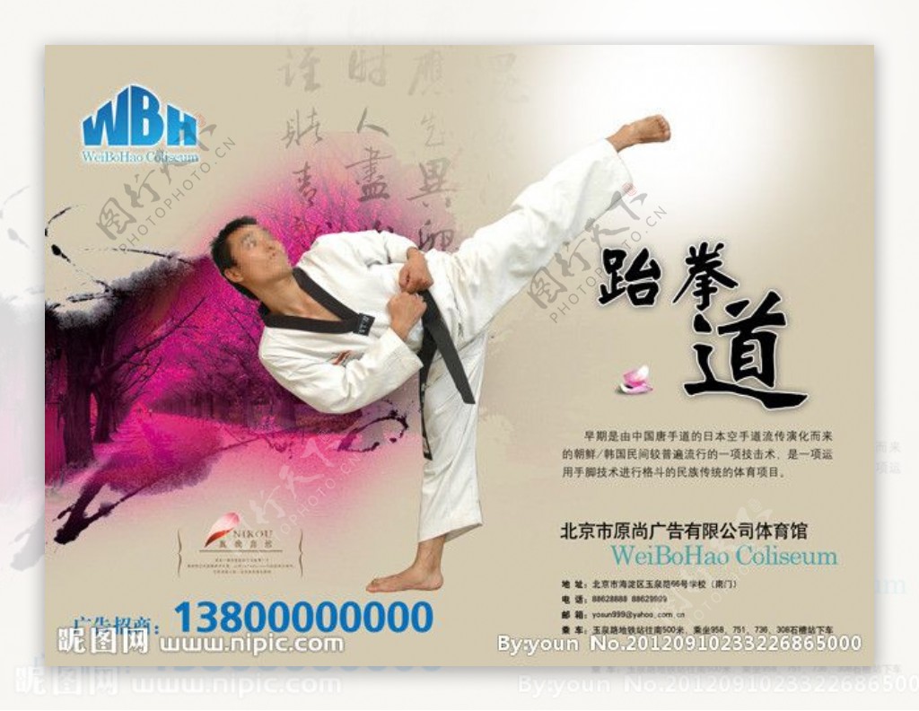 跆拳道广告图片