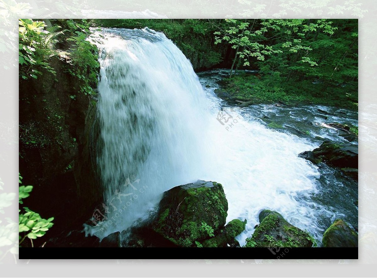 高清风景照清溪自然27瀑布图片