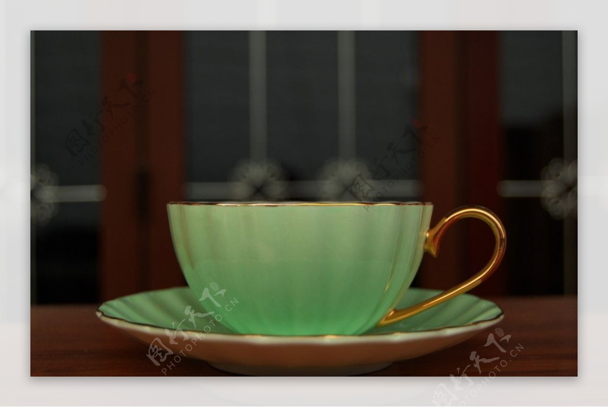 绿咖啡杯图片