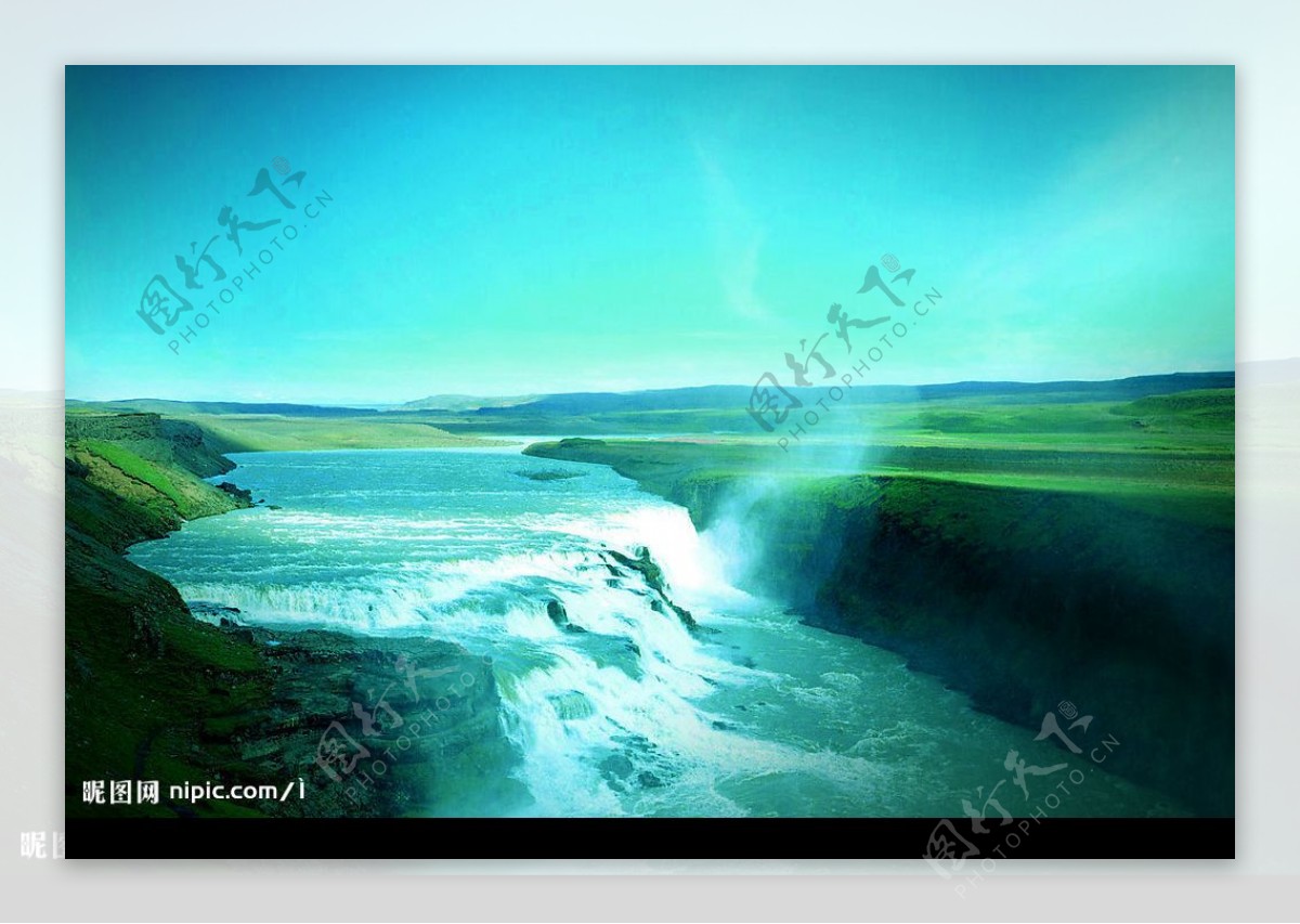 山川瀑布图片