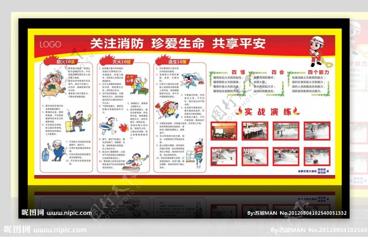 消防展板消防企业消防图片