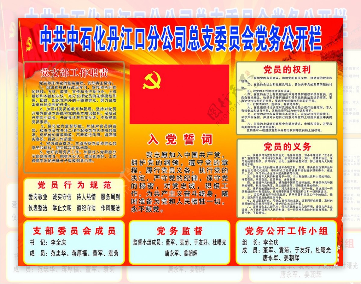 中共中石化丹江口分公司总支委员会党务公开图片