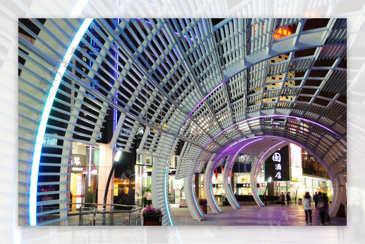深圳南山中心区海岸城拱型走廊图片