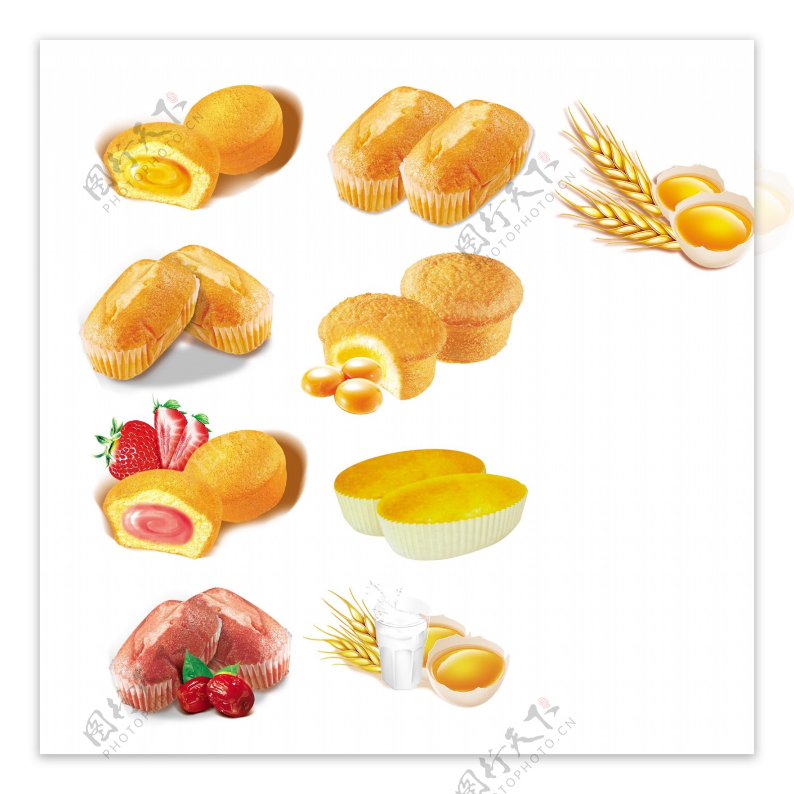 面包蛋黄派图片