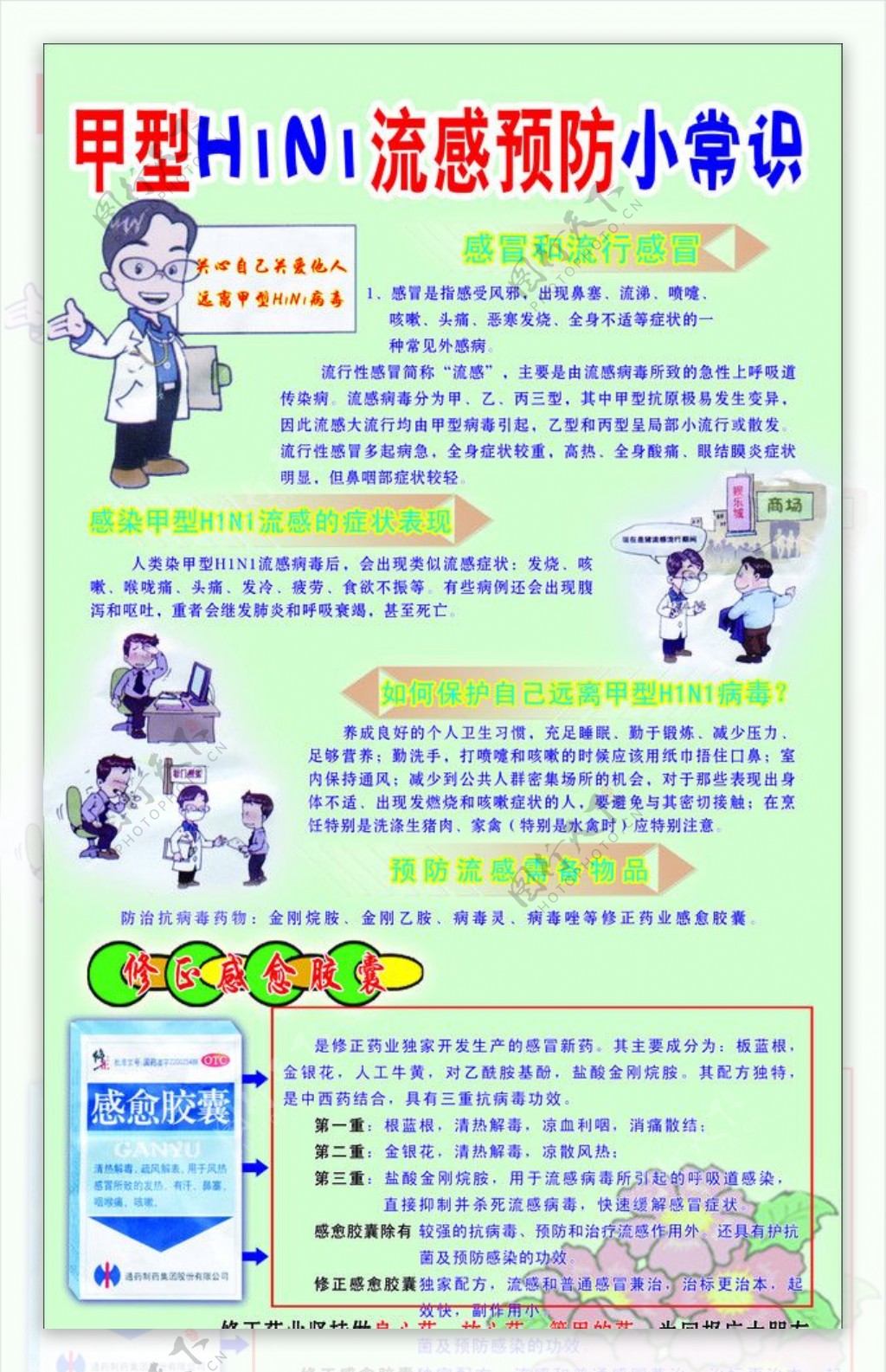 甲型H1N1流感预防小常识图片