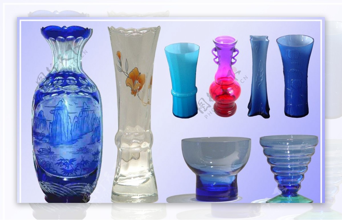 花瓶素材玻璃材质图片
