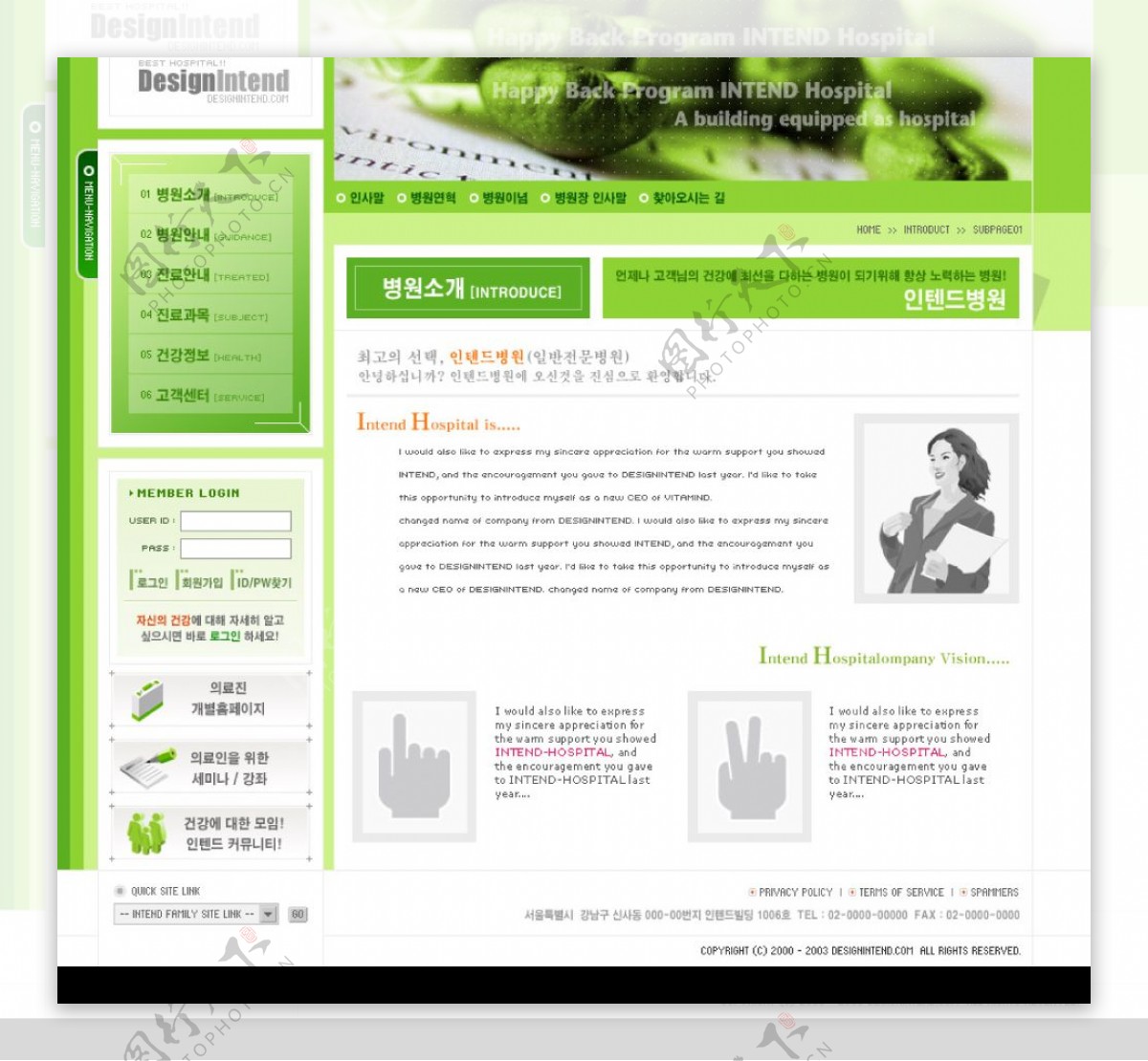 韩国药品网页模板图片