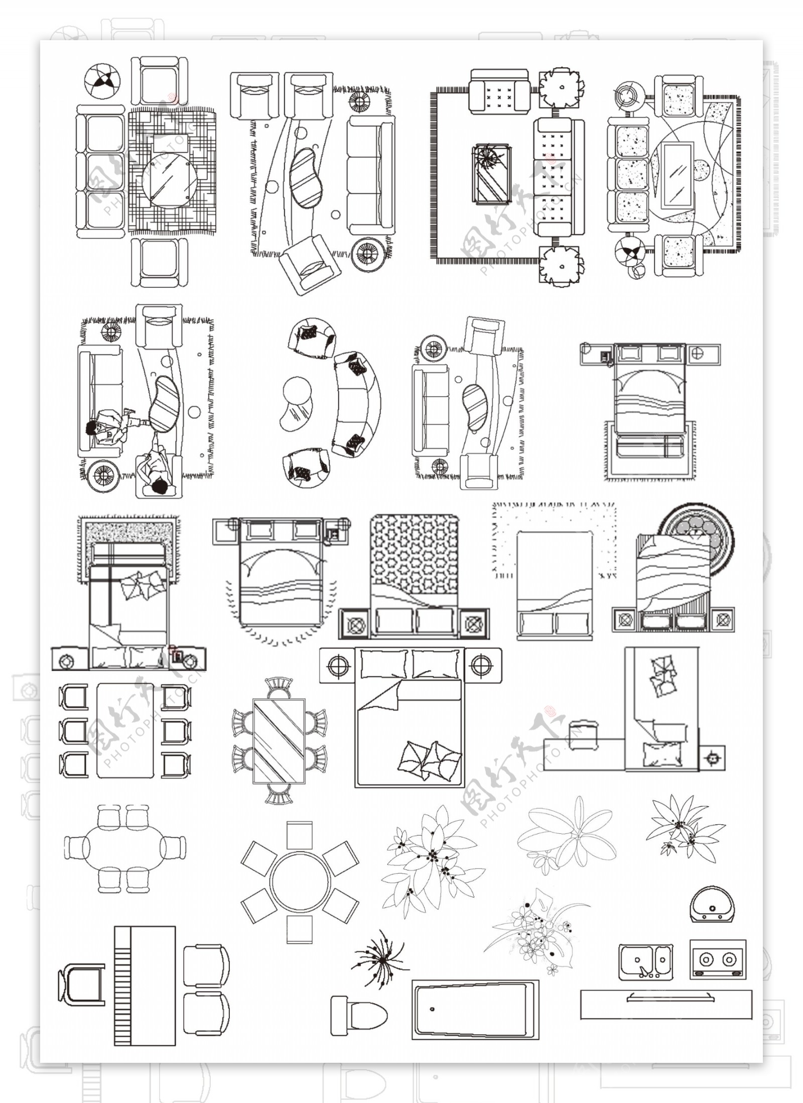 户型家具素材图片