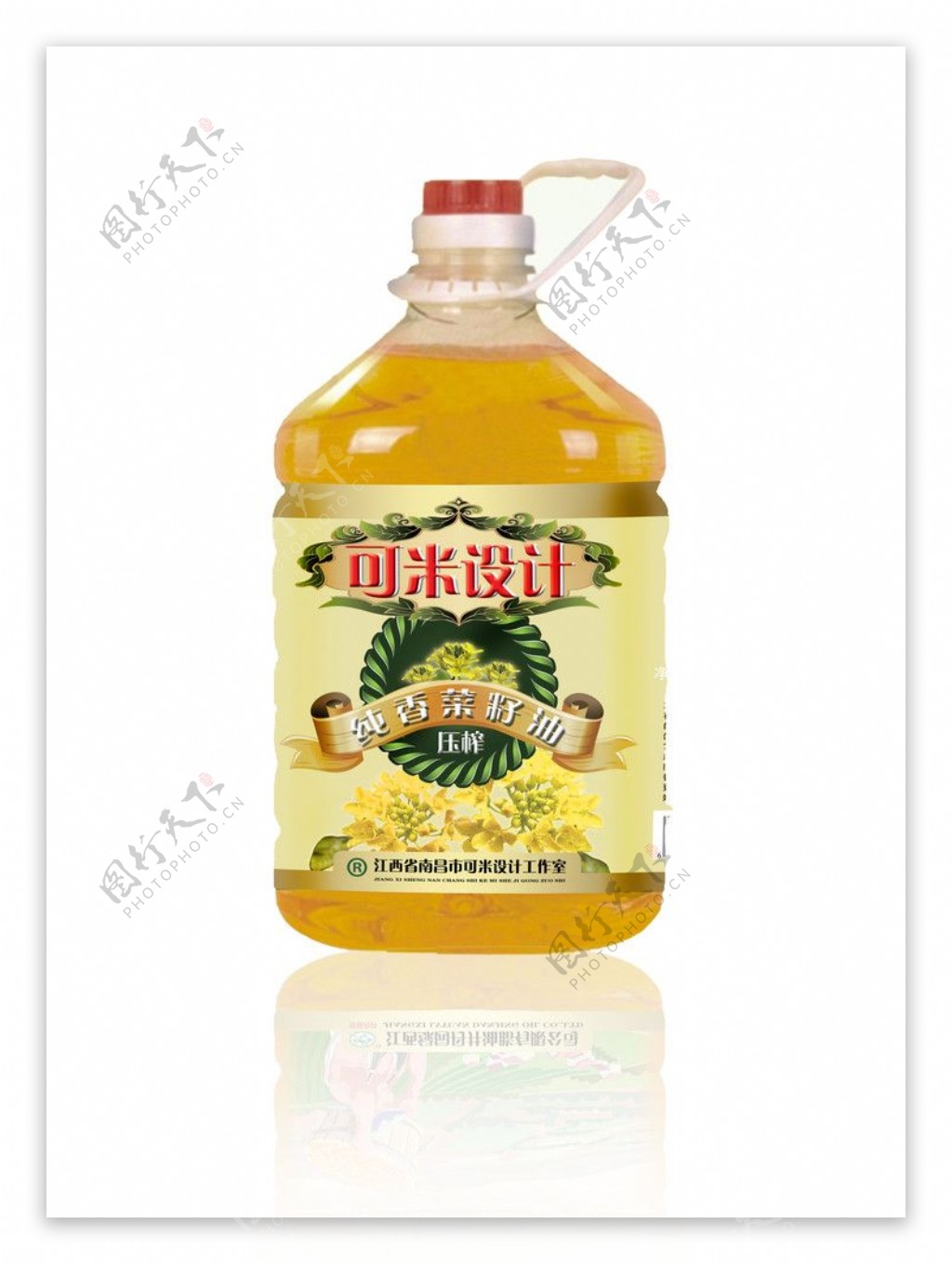 纯香菜籽油标签展开图图片