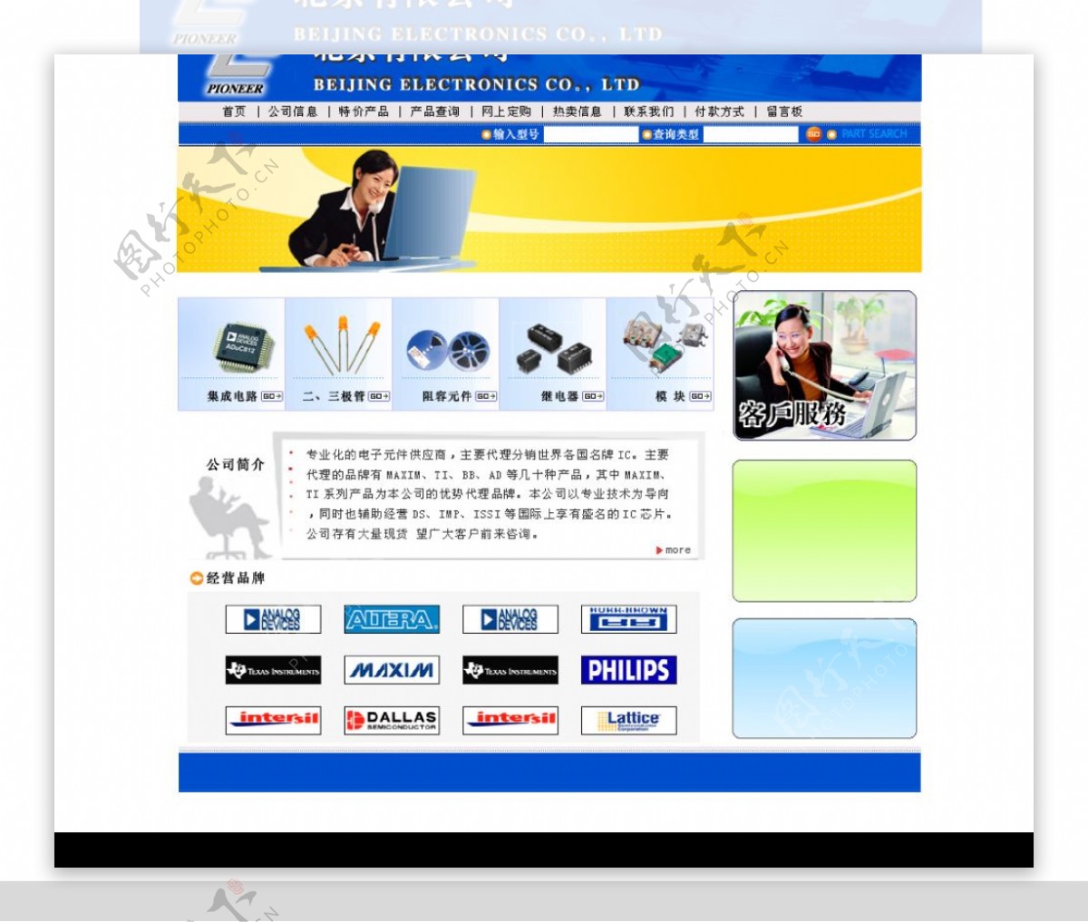 商务型网站模板2图片