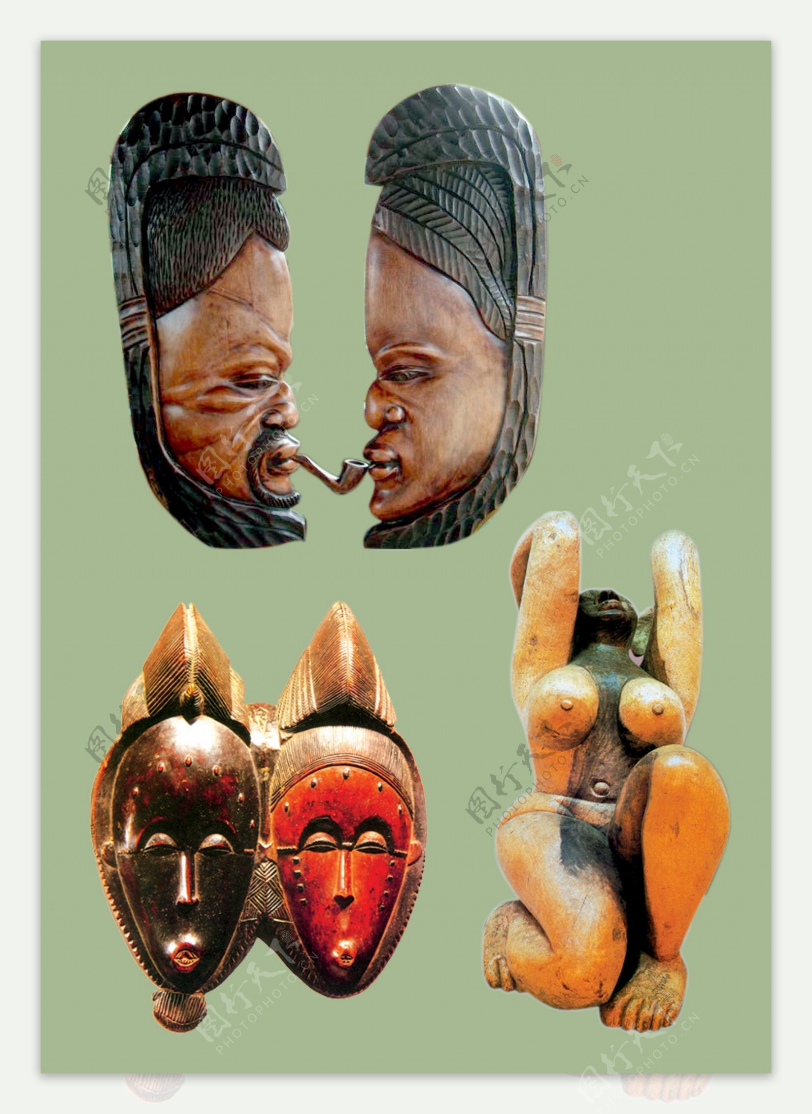 非洲木雕图片