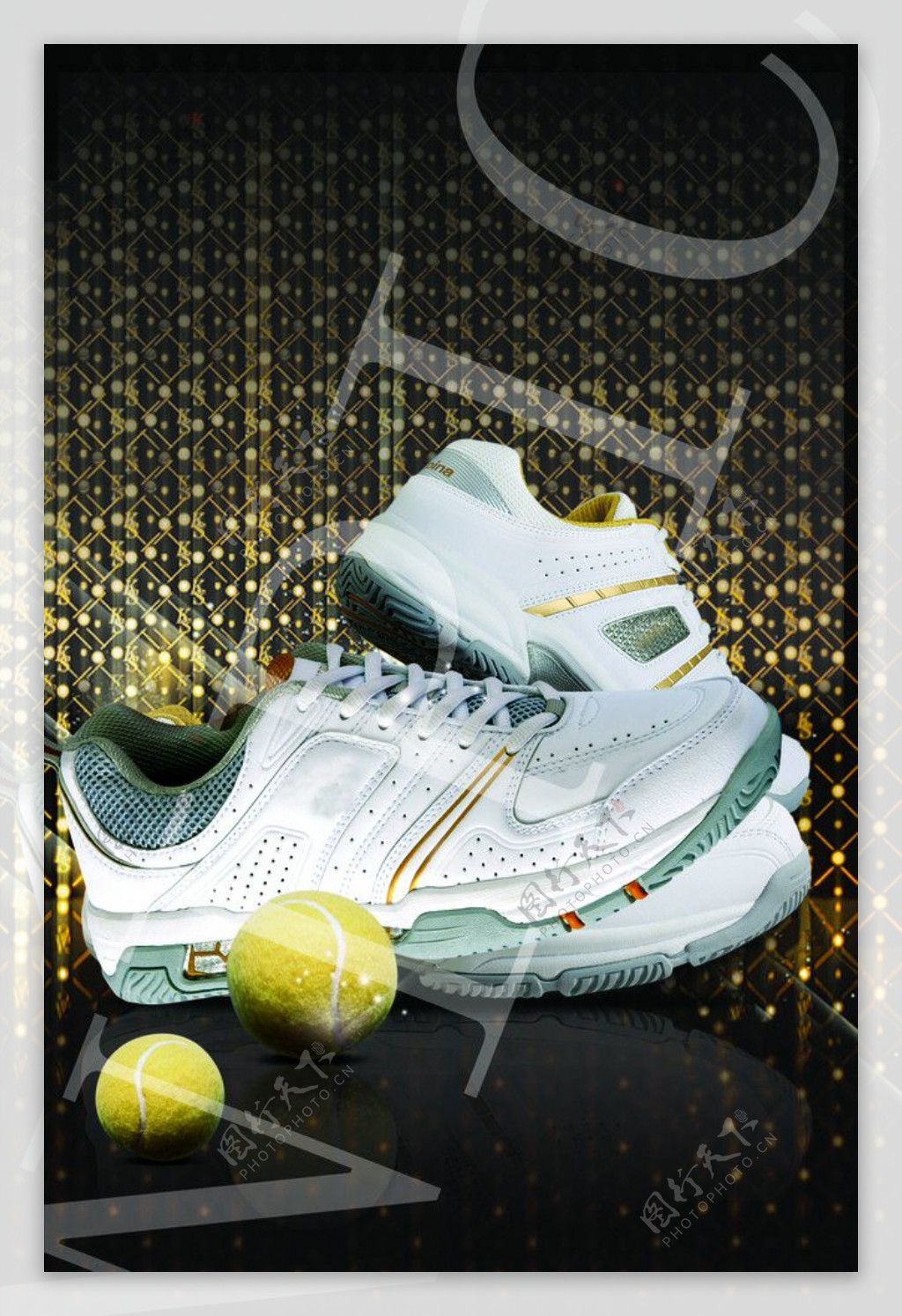金网球鞋运动图片