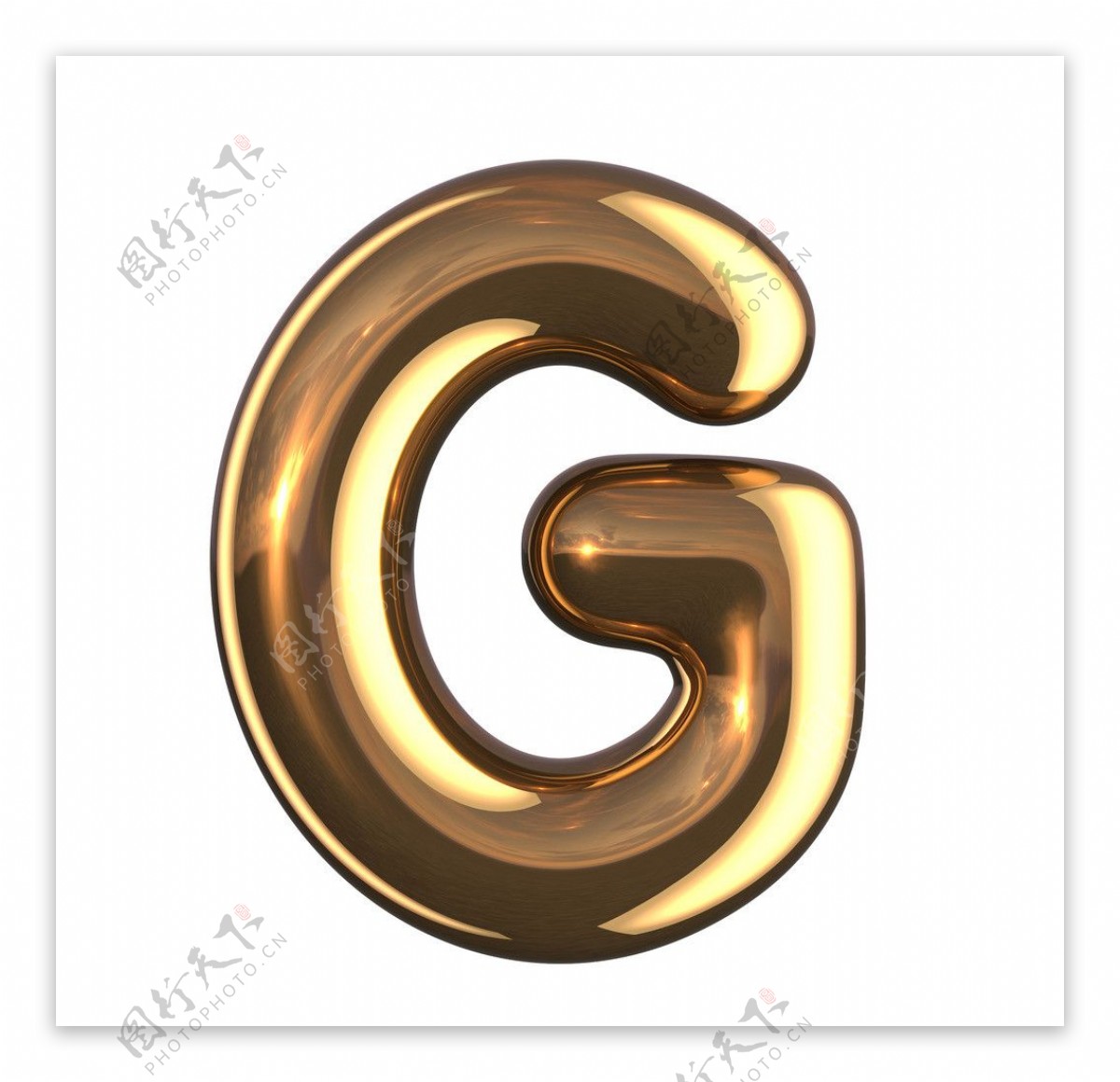 金属字母G图片