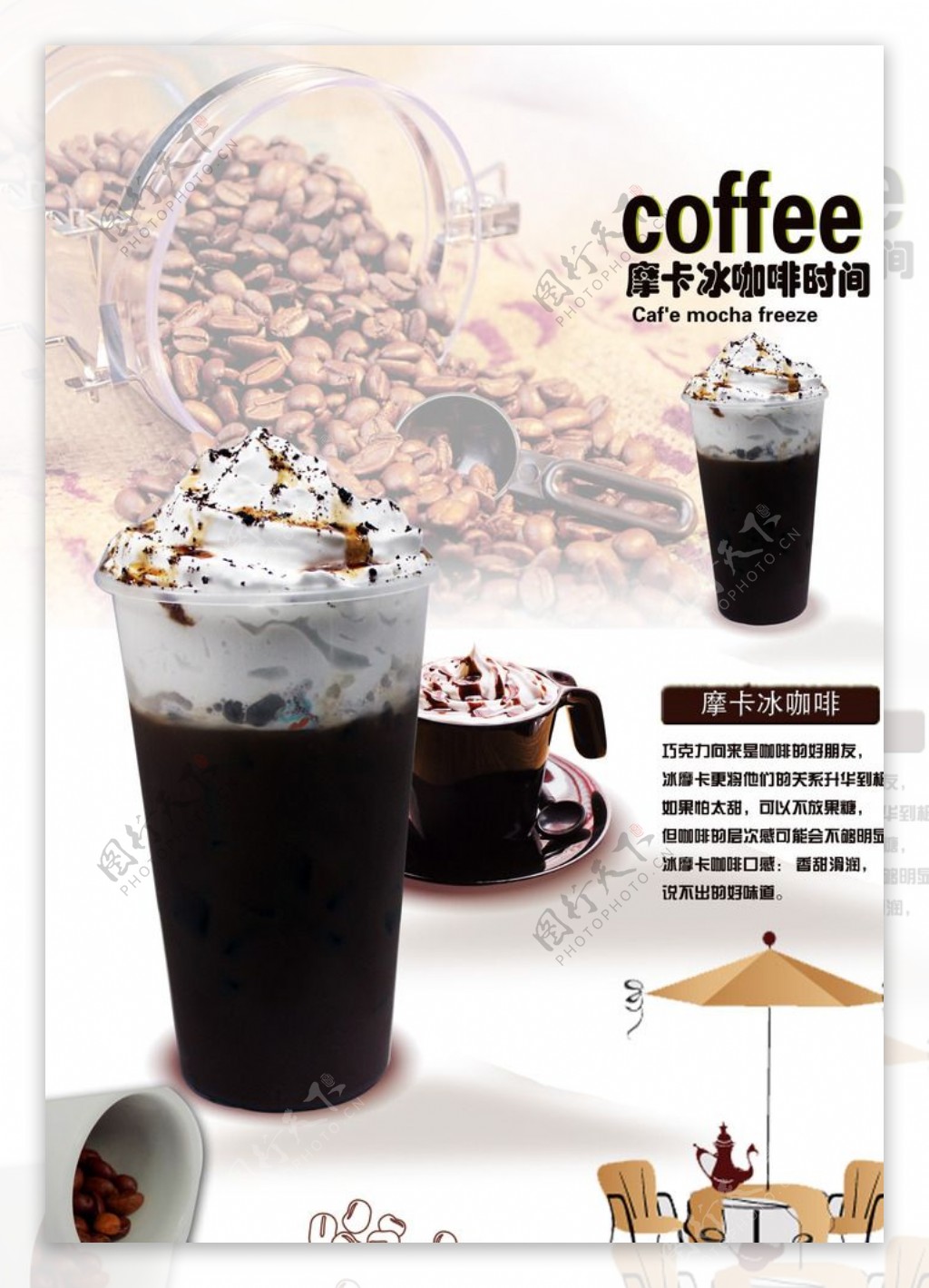摩卡冰咖啡图片