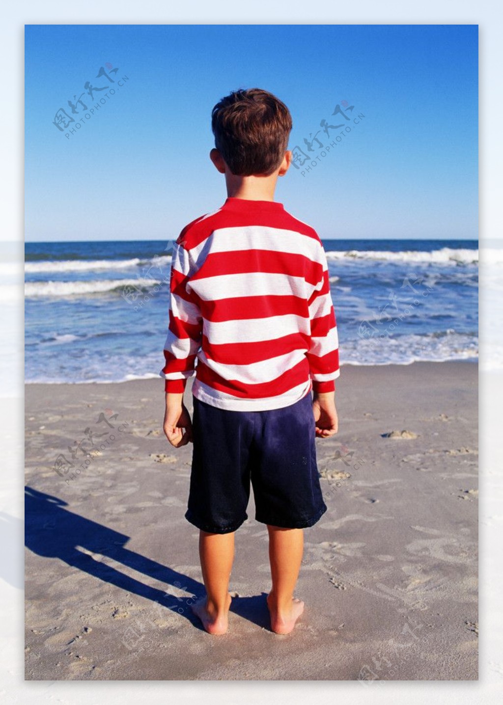 海边的小男孩图片