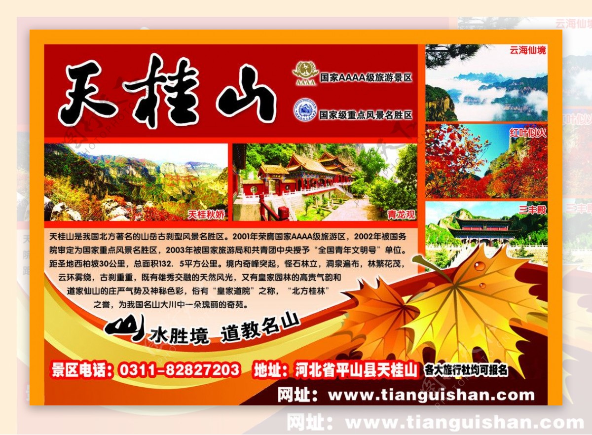 天桂山旅游宣传页图片