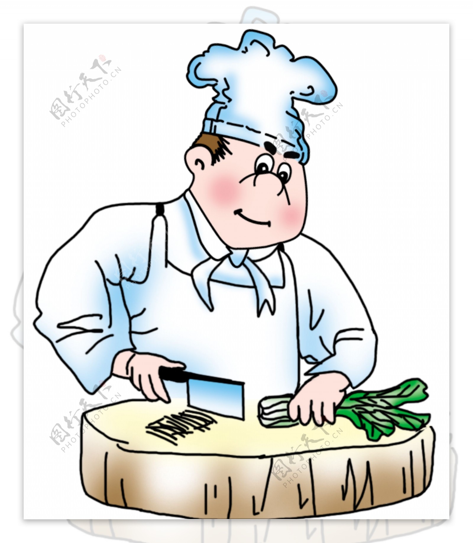 厨师切菜图片