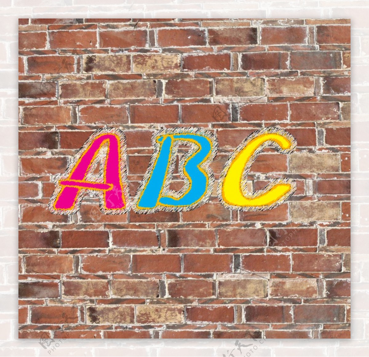 ABC墙面字体图片