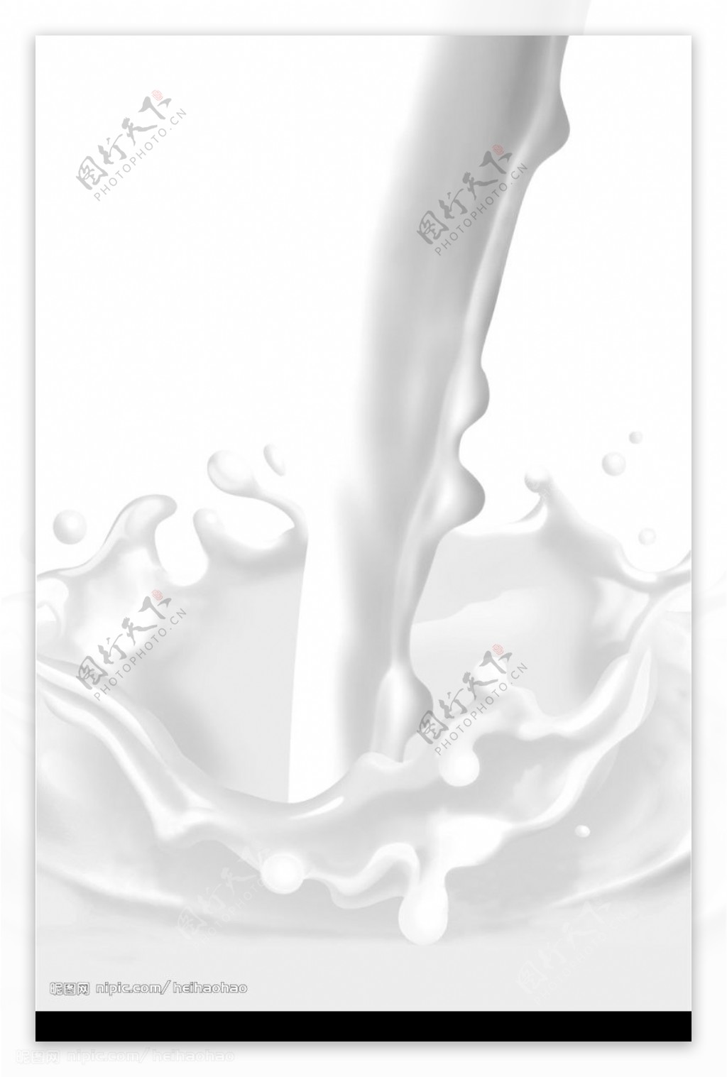 牛奶等液体浇灌图片