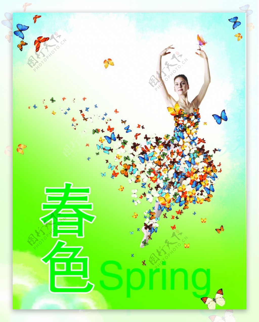 春天背景海报图片