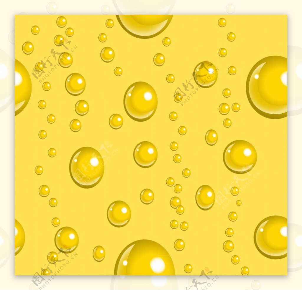 黄色水珠水滴背景图片